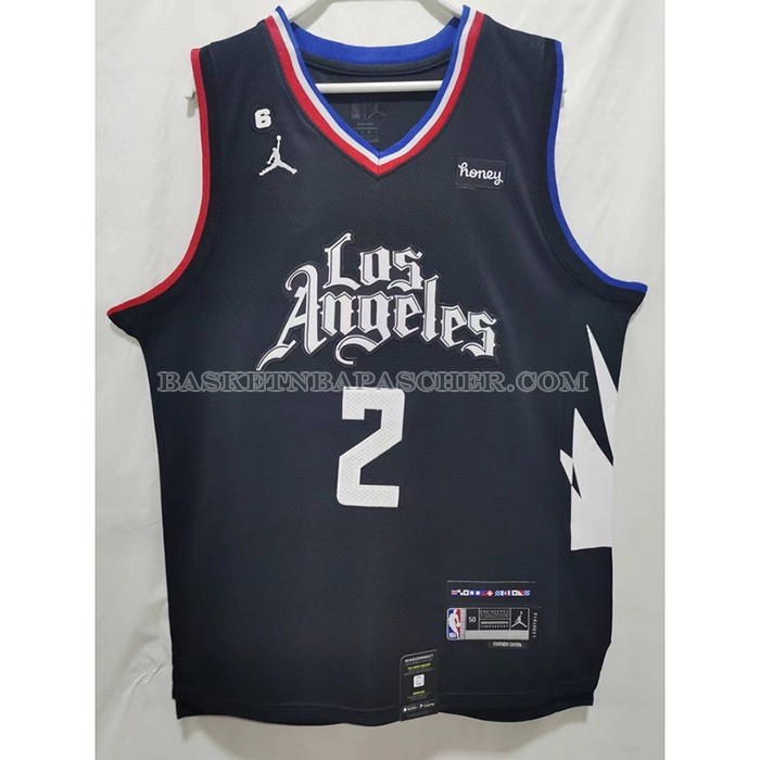 Maillot Los Angeles Clippers Kawhi Leonard NO 2 Statement 2022-23 Noir